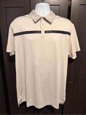 BYLT Basics Men's Striped Polo Shirt Size XL Short Sleeve Ivy/Black